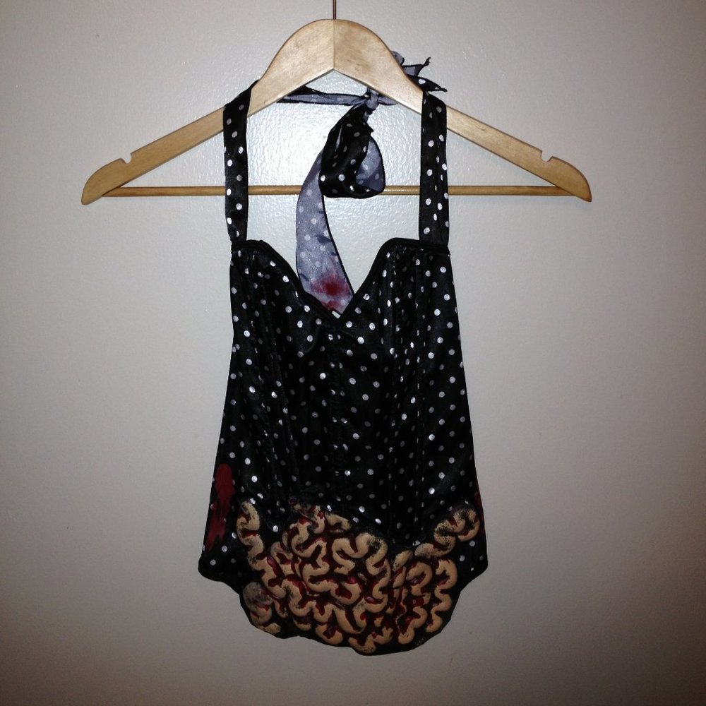 *Clearance* NWT Hot Topic Zombie Corset Halter Top Size Small